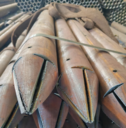 文昌出尖打孔加工无缝注浆钢花管注浆管厂家